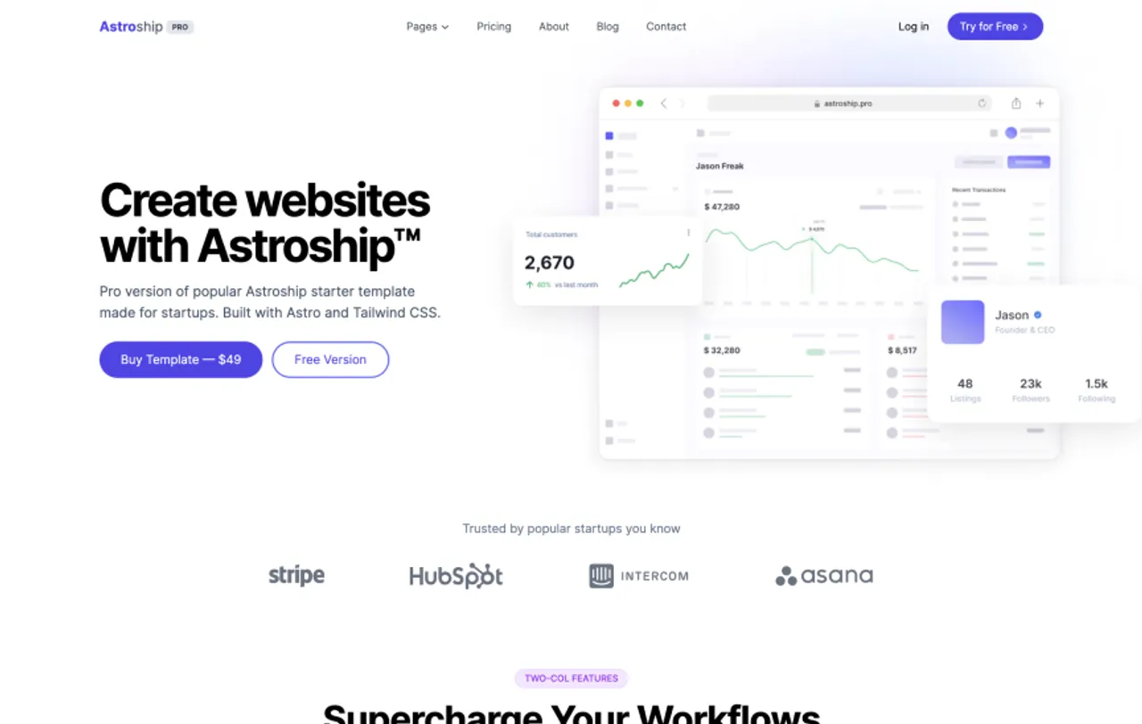 AstroShip Theme by Web3Templates