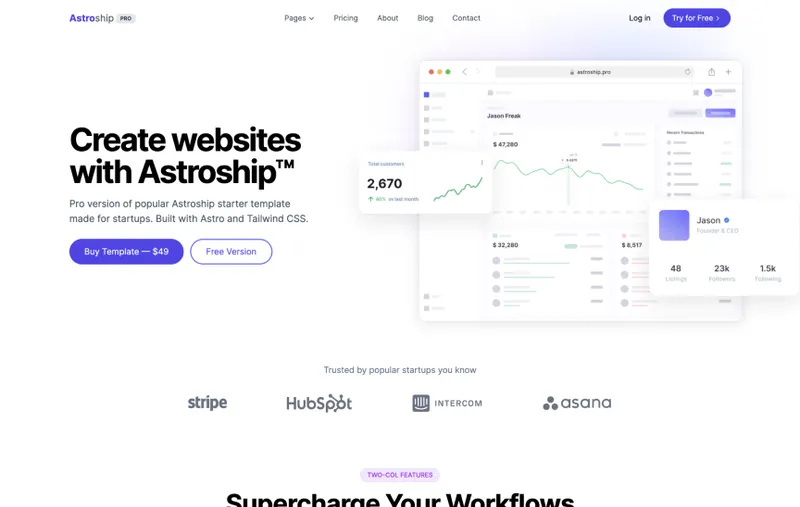 AstroShip theme by Web3Templates