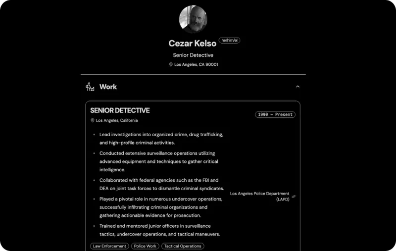 Esquelete CV theme by Martín