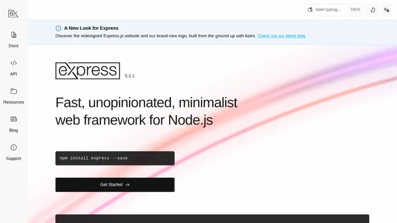 express - Fast, unopinionated, minimalist web framework for Node.js.