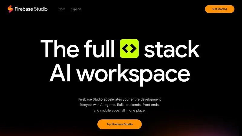 Firebase Studio: the full stack AI workspace.