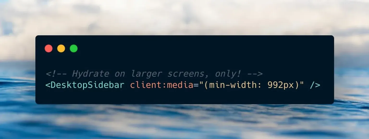 Code example that shows off using the new client:media hydrator.