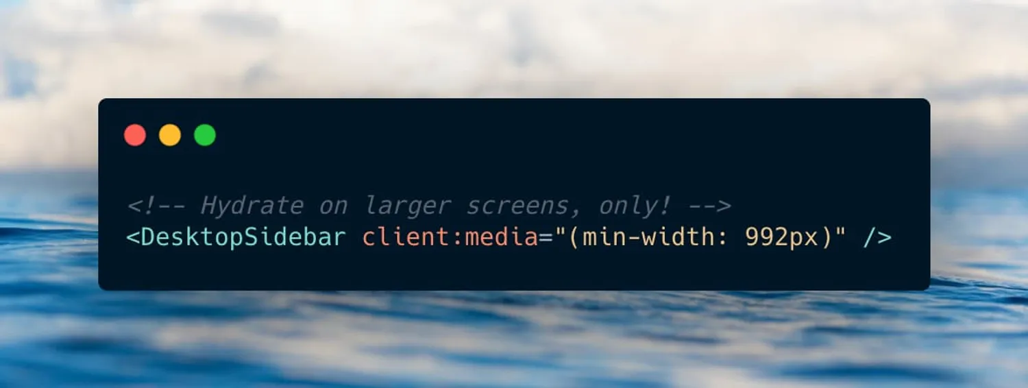 Code example that shows off using the new client:media hydrator.