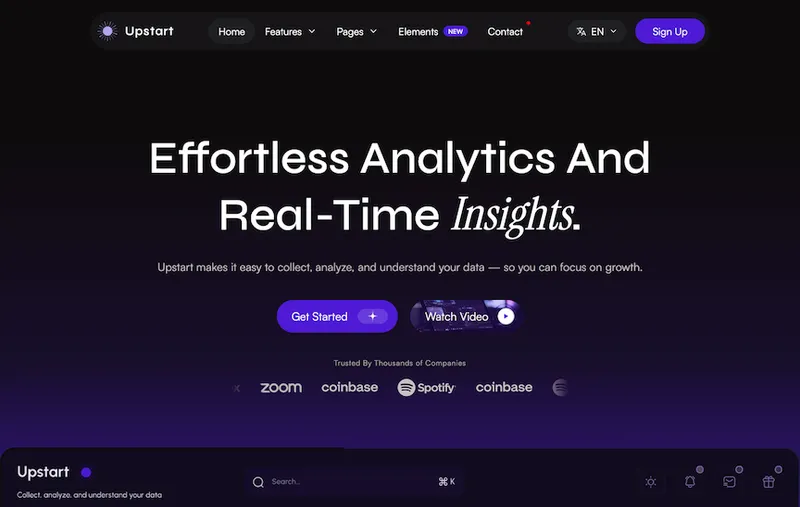 Upstart theme by GetAstroThemes