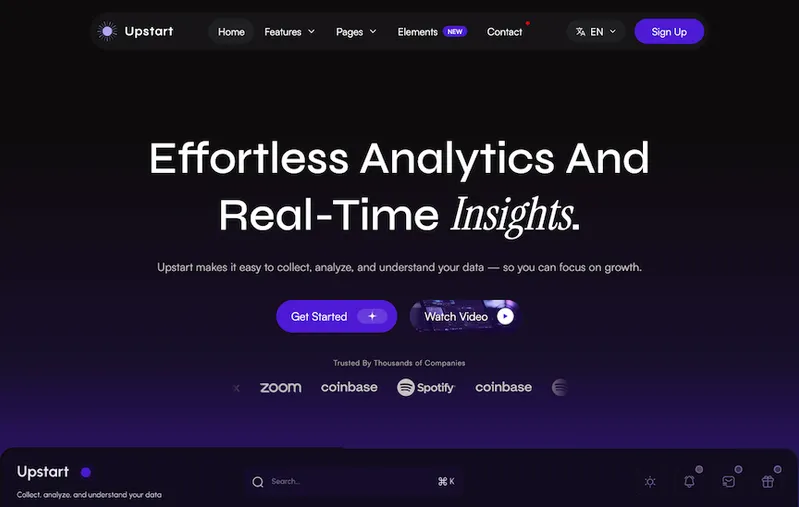 Upstart theme by GetAstroThemes
