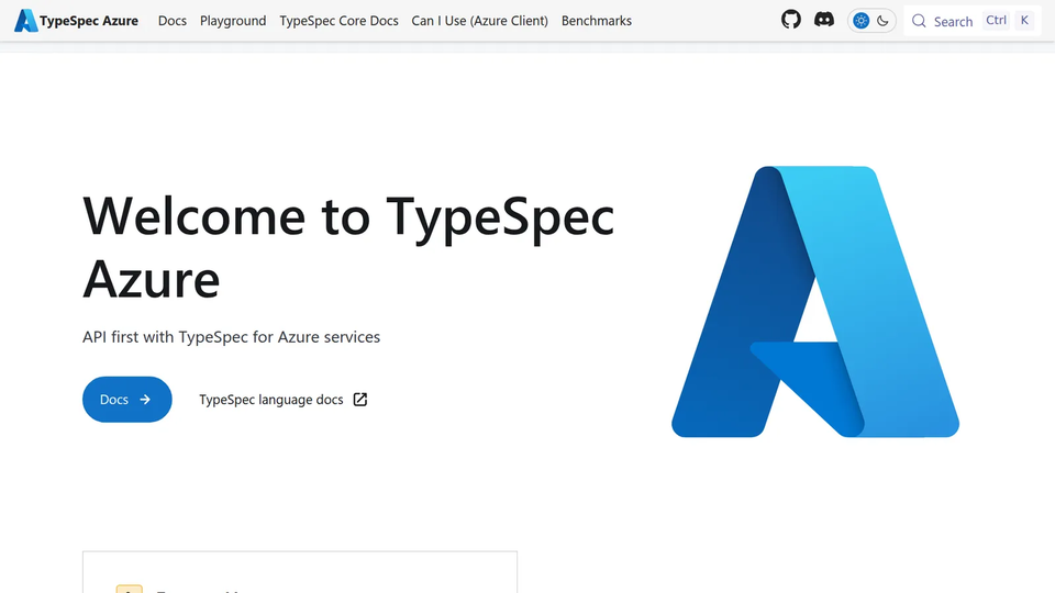 TypeSpec Astro home page