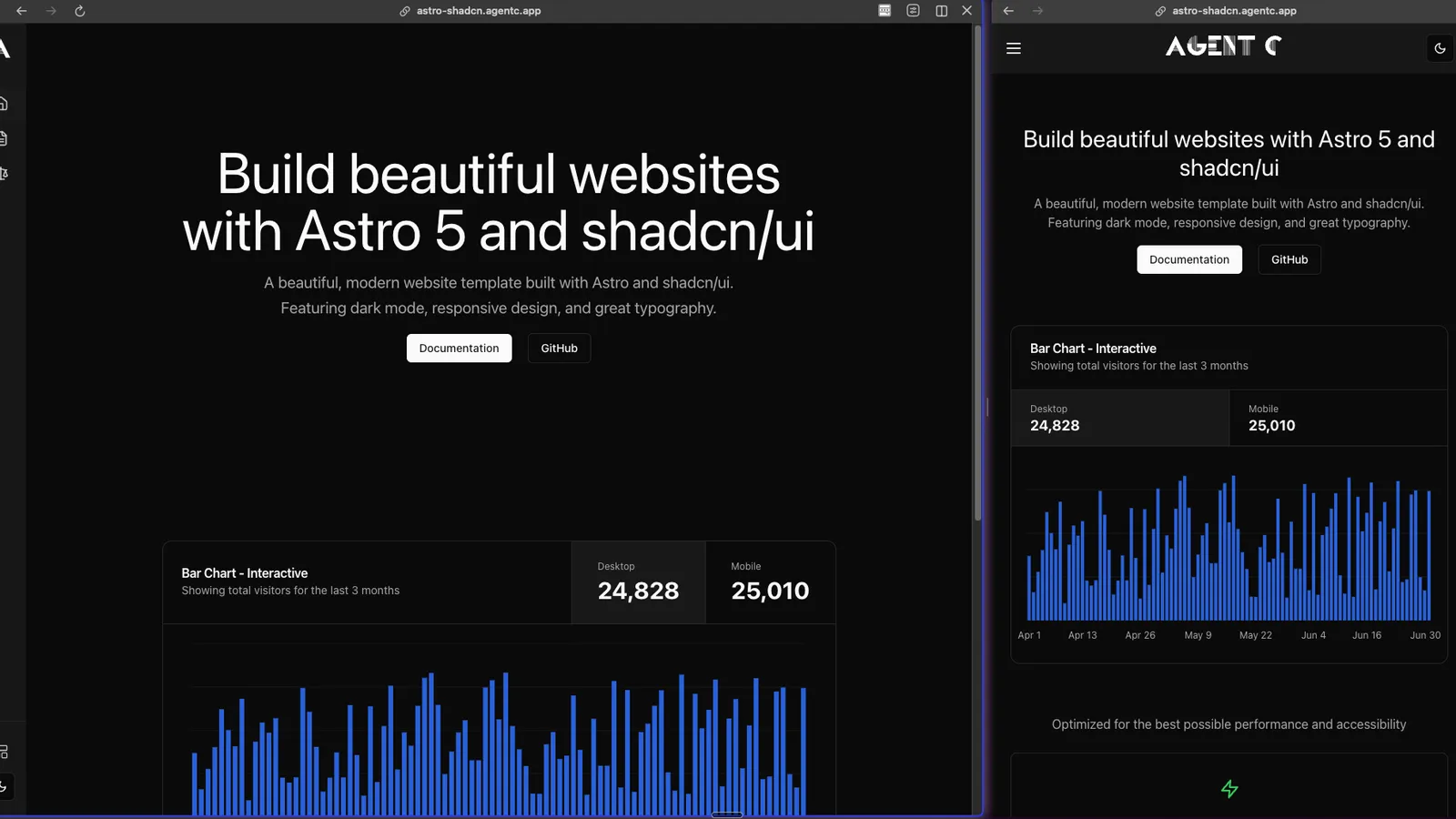 ONE Astro 5 Shadcn UI Starter Template Astro