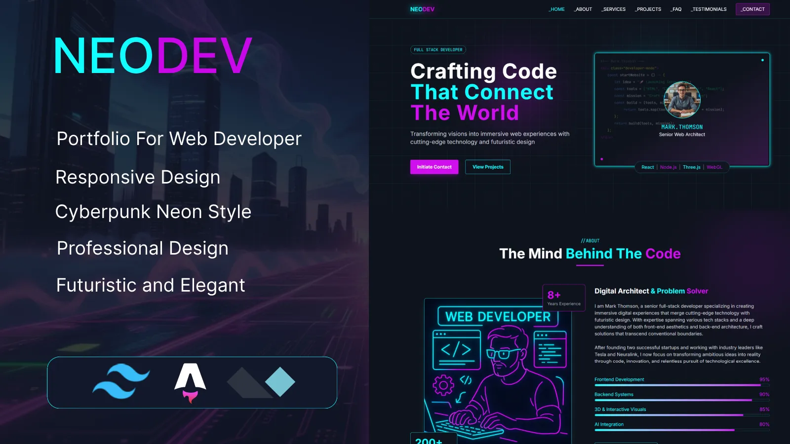 Neodev - Portfolio Template for Web Developer | Astro