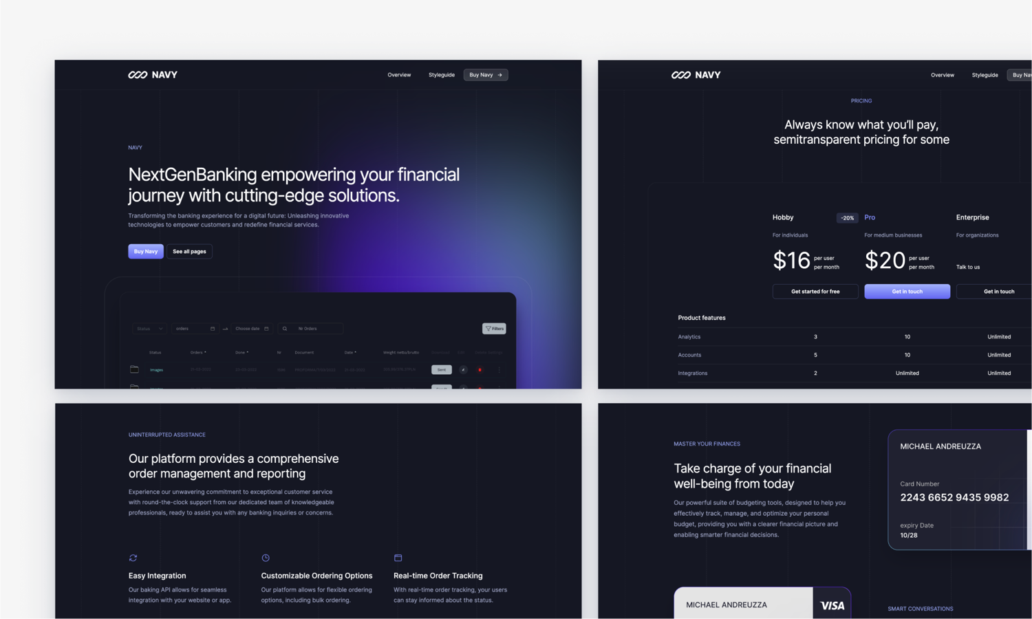 Navy UI Kit | Astro