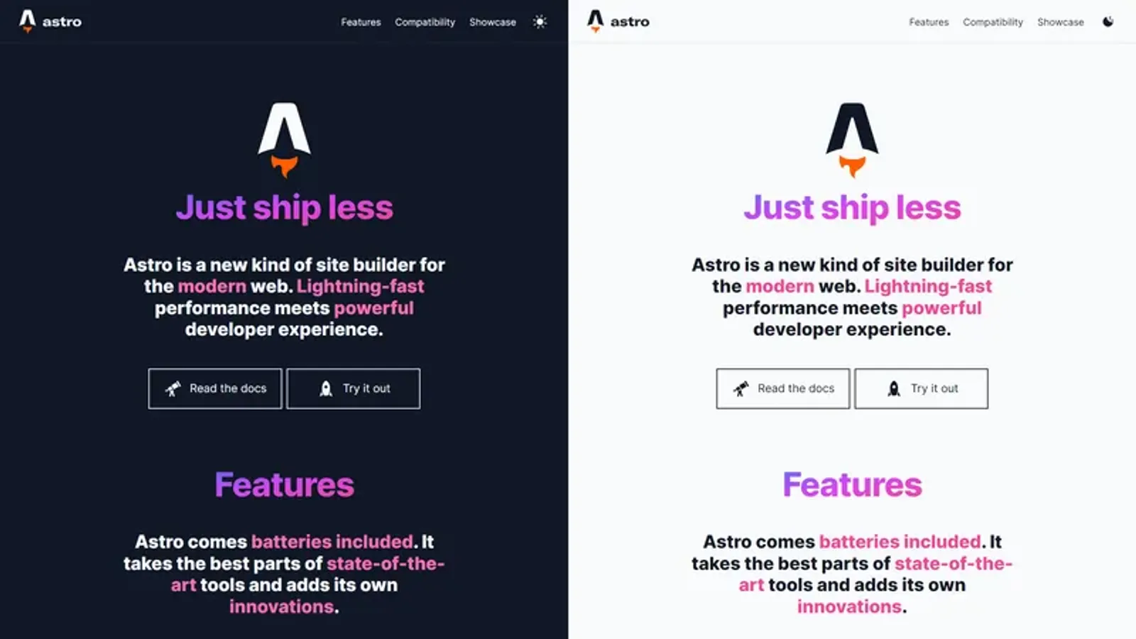 Astro Landing Page Astro