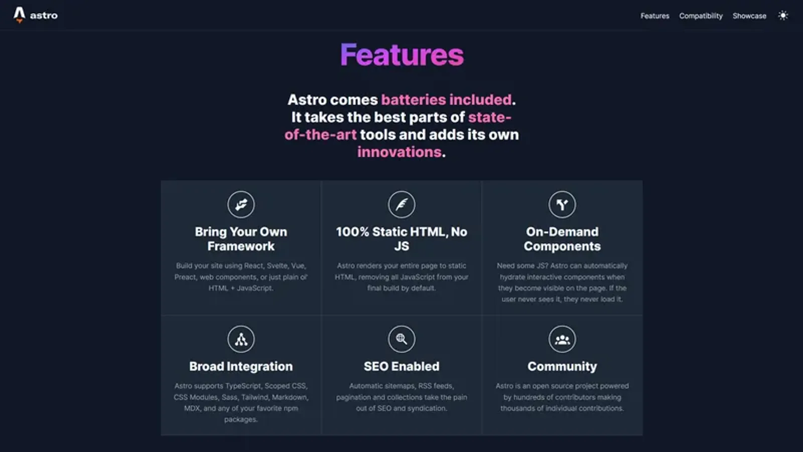 Astro Landing Page Astro
