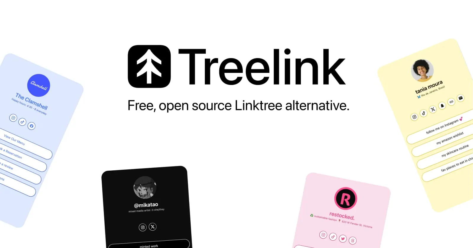 Treelink: Free, open source alternative to Linktree | Astro